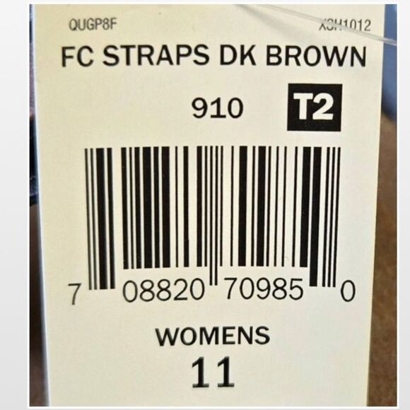 New Falls Creek Shoes Womens Sandals Dark Brown Straps Buckles Slip On Size 11 - Picture 14 of 15